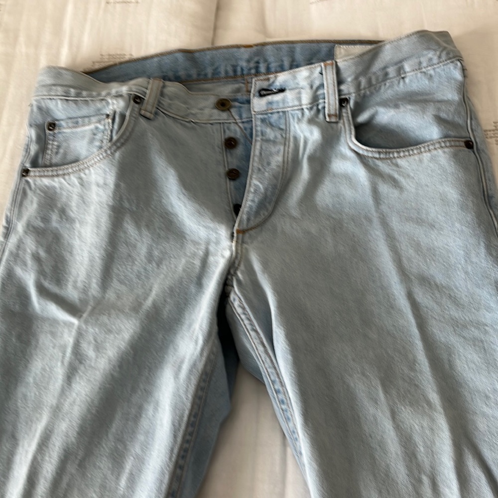 FINAL SALE FINAL PRICE Rag & Bone light blue 34 Slim fit 2, button fly,